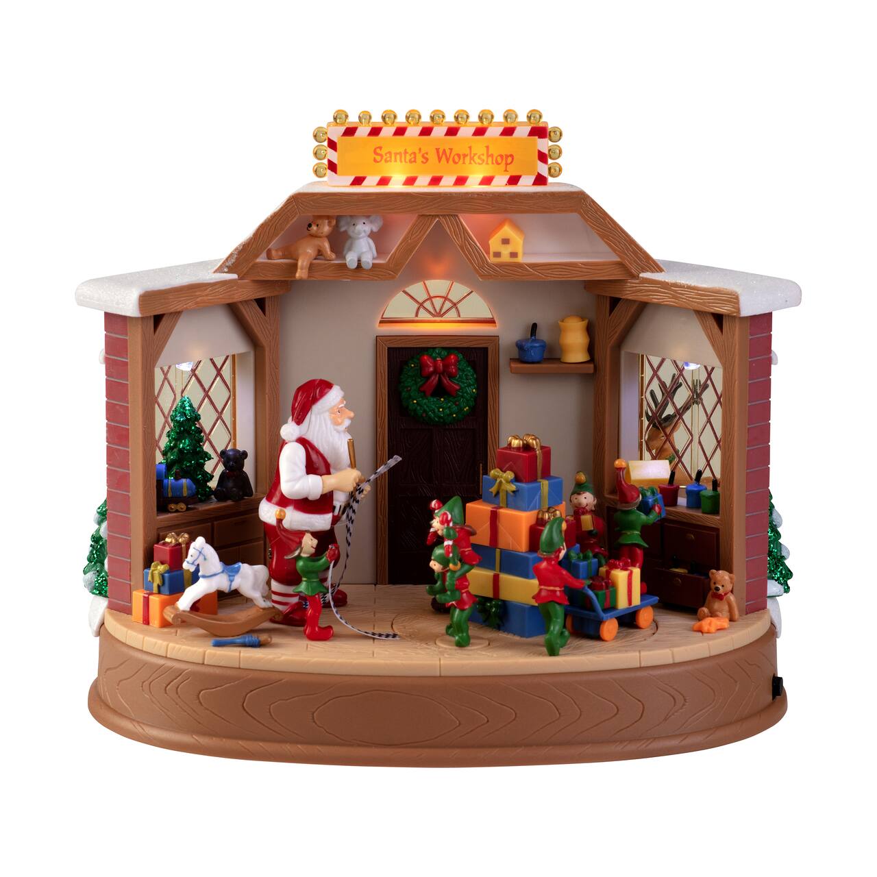 8" Animated & Musical LED Santa's Workshop